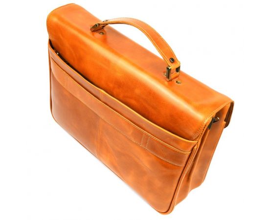 Купить Кожаный мужской портфель на два отделения TARWA GBalc-2067-4lx медовий, фото , изображение 7, характеристики, отзывы