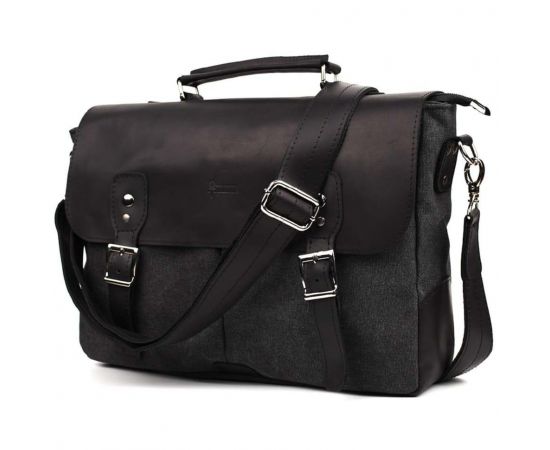 Купить Мужская сумка портфель из канвас и лошадиной кожи TARWA RAG-3960-3md, фото , изображение 3, характеристики, отзывы