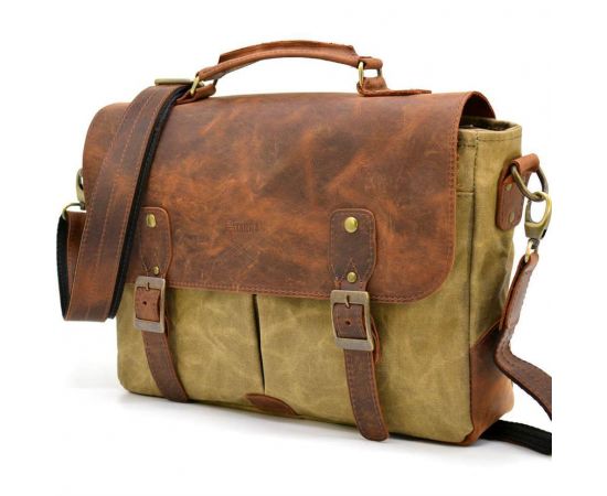 Купить Мужская сумка-портфель водостойкий канвас и кожа RYc-3960-3md TARWA, фото , характеристики, отзывы