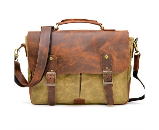 Купить Мужская сумка-портфель водостойкий канвас и кожа RYc-3960-3md TARWA, фото , изображение 5, характеристики, отзывы