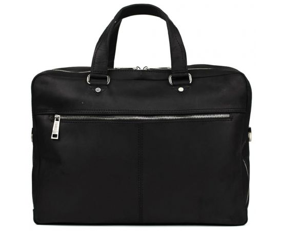 Купить Мужская кожаная деловая сумка черная RA-4664-4lx TARWA на два отделения, фото , изображение 2, характеристики, отзывы