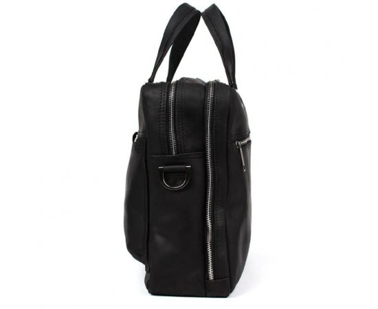 Купить Мужская кожаная деловая сумка черная RA-4664-4lx TARWA на два отделения, фото , изображение 3, характеристики, отзывы