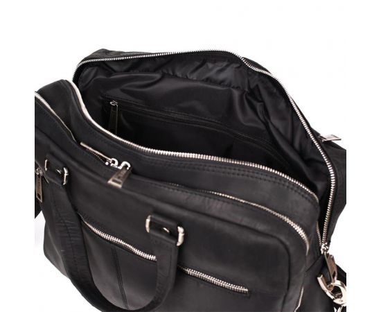 Купить Мужская кожаная деловая сумка черная RA-4664-4lx TARWA на два отделения, фото , изображение 7, характеристики, отзывы