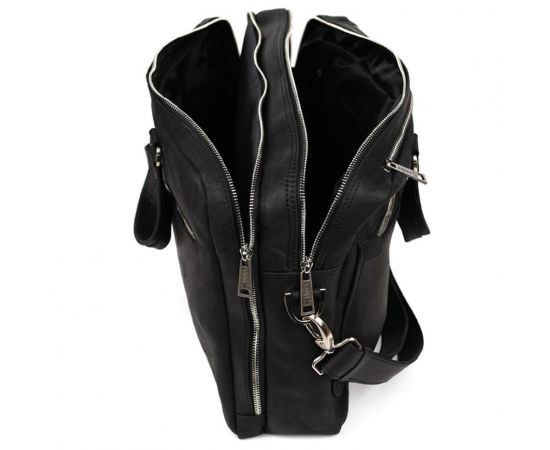 Купить Мужская кожаная деловая сумка черная RA-4664-4lx TARWA на два отделения, фото , изображение 10, характеристики, отзывы