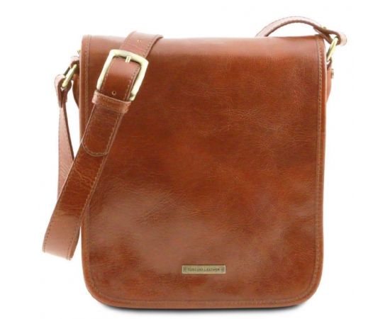 Купить Мужской большой кожаный мессенджер Tuscany Leather Messenger TL141255 (Мед), фото , характеристики, отзывы
