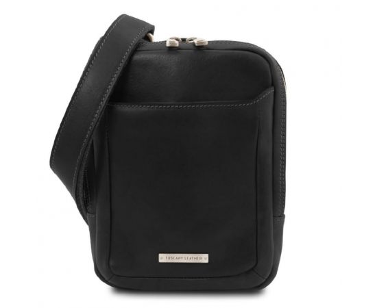 Купить Мужская кожаная сумка через плечо Tuscany TL142428 Mark (Черный), фото , характеристики, отзывы