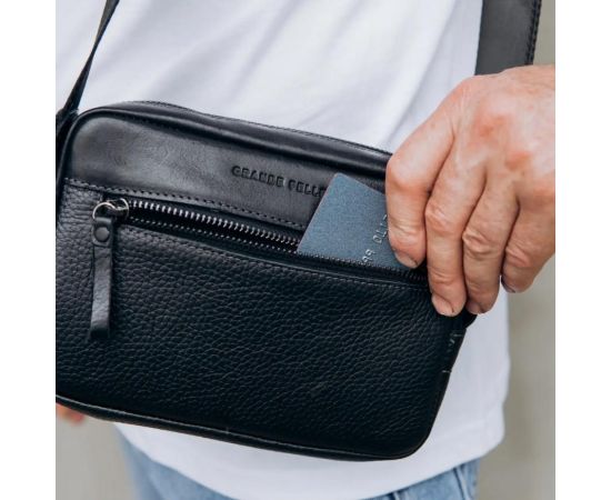 Придбати Сумка через плечо компактная вертикальная Grande Pelle 736710 Urban Classic, image , зображення 7, характеристики, відгуки