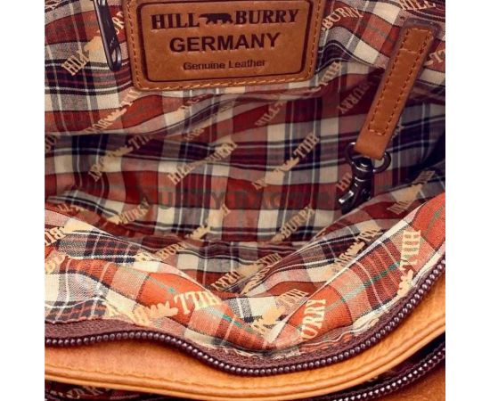 Придбати Кожаная сумка через плечо унисекс Hill Burry HB15037B рыжая, image , зображення 7, характеристики, відгуки