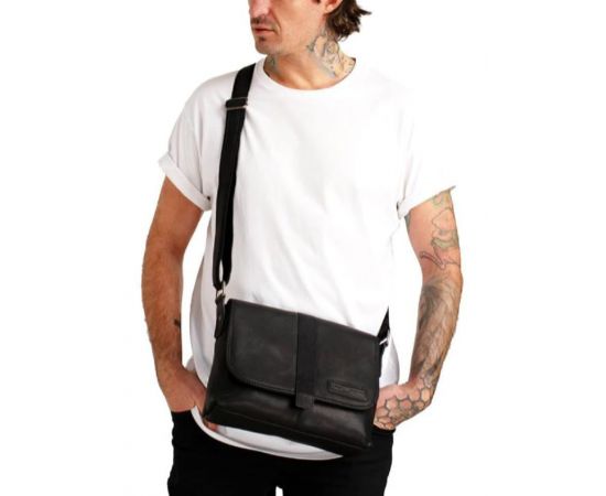 Купить Через плечо мужская сумка кросс-боди черная HILL BURRY HB3094A, фото , изображение 4, характеристики, отзывы