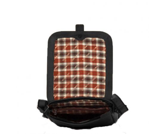 Купить Кожаная сумка через плечо с клапаном черная Hill Burry HB3095A, фото , изображение 2, характеристики, отзывы