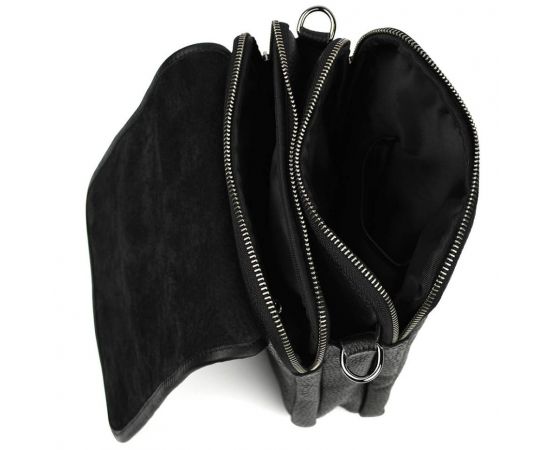 Купить Мужская сумка через плечо на три отделения мессенджер Limary Lim-015FA черный флотар, фото , изображение 9, характеристики, отзывы