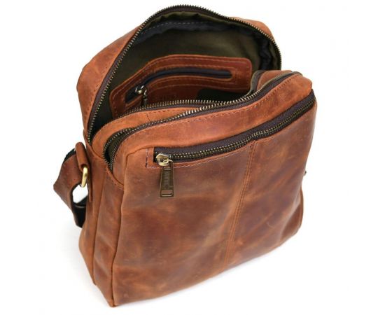 Придбати Кожаная сумка мессенджер из кожи crazy horse TARWA RB-60121-3md, image , зображення 4, характеристики, відгуки