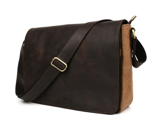 Купить Сумка мужская через плечо из кожи и канвас TARWA RCC-1047-3md, фото , характеристики, отзывы
