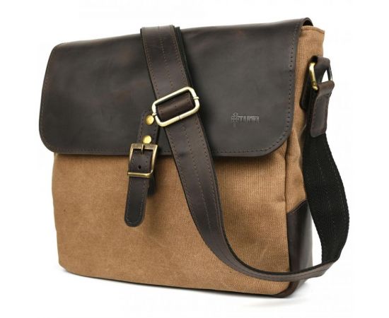 Купить Сумка через плечо канвас парусина и кожа крейзи хорс RCc-6600-3md TARWA, фото , характеристики, отзывы