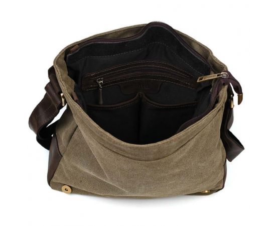 Купить Сумка через плечо размера А4 из парусины и кожи RCh-6601-3md TARWA, фото , изображение 2, характеристики, отзывы