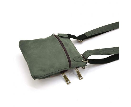 Придбати Cумка мужская через плечо кожаная crazy horse TARWA Зеленый (RЕ-1342-2-3md), image , зображення 5, характеристики, відгуки