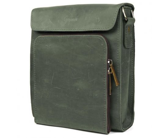 Придбати Мужская кожаная сумка через плечо RE-30272-3md TARWA крейзи хорс зеленый, image , зображення 4, характеристики, відгуки