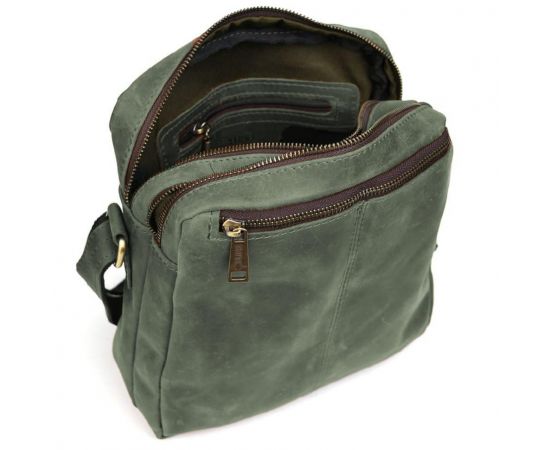 Купить Сумка мессенджер мужская вертикальная через плечо TARWA Зеленый RЕ-60121-3md, фото , изображение 3, характеристики, отзывы