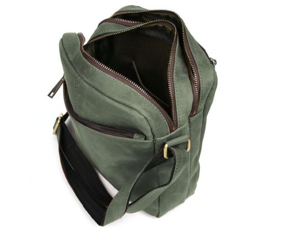 Купить Сумка мессенджер мужская вертикальная через плечо TARWA Зеленый RЕ-60121-3md, фото , изображение 4, характеристики, отзывы