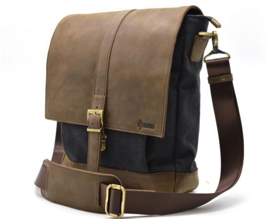 Купить Мужская сумка через плечо парусина+кожа RG-1811-4lx TARWA, фото , изображение 5, характеристики, отзывы