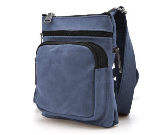 Придбати Cумка мужская через плечо кожаная crazy horse TARWA Синий (RК-1342-2-3md), image , характеристики, відгуки