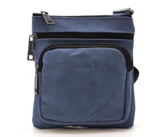 Придбати Cумка мужская через плечо кожаная crazy horse TARWA Синий (RК-1342-2-3md), image , зображення 3, характеристики, відгуки