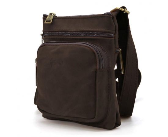 Придбати Cумка мужская через плечо кожаная crazy horse TARWA Коричневый(RС-1342-2-3md), image , характеристики, відгуки