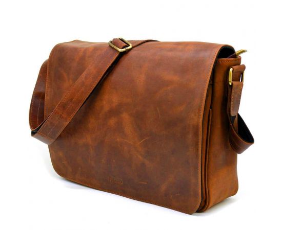 Купить Мужская кожаная сумка через плечо с клапаном TARWA RY-1047-3md терракот, фото , характеристики, отзывы