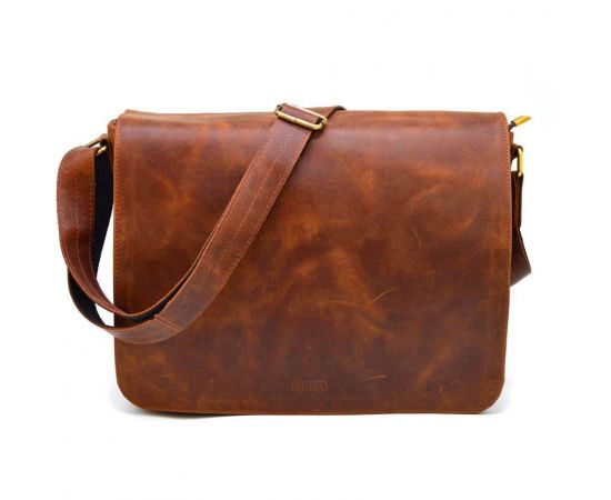 Купить Мужская кожаная сумка через плечо с клапаном TARWA RY-1047-3md терракот, фото , изображение 3, характеристики, отзывы