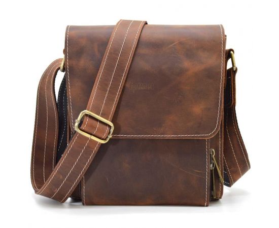 Придбати Кожаная сумка-планшет через плечо RYw-3027-4lx бренда TARWA терракот, image , характеристики, відгуки