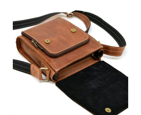 Придбати Кожаная сумка-планшет через плечо RYw-3027-4lx бренда TARWA терракот, image , зображення 6, характеристики, відгуки