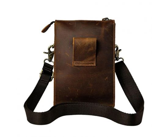 Купить Мужская небольшая сумка из прочной лошадиной кожи, фото , изображение 2, характеристики, отзывы