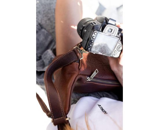 Купить Сумка бананка для фотоаппарата кожаная TARWA GB-1313-4lx терракот, фото , изображение 10, характеристики, отзывы