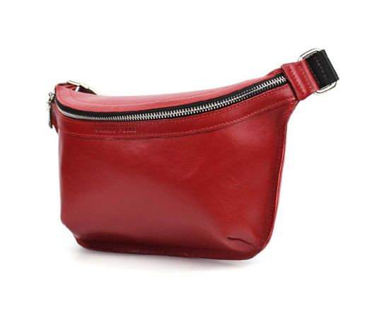 Купить Кожаная напоясная сумка Grande Pelle 743660 красная, фото , изображение 5, характеристики, отзывы