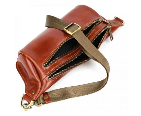 Придбати Напоясная сумка бананка в размере L TARWA GBalc-3106-3lx 3 отделения коньячная, image , зображення 2, характеристики, відгуки