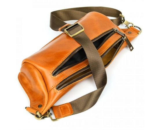 Купить Напоясная сумка бананка в размере L TARWA GY-3106-2lx 2 отделения рыжая, фото , изображение 2, характеристики, отзывы