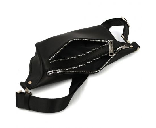 Купить Напоясная сумка бананка в размере М TARWA RA-3105-2lx черная 2 отделения, фото , изображение 2, характеристики, отзывы