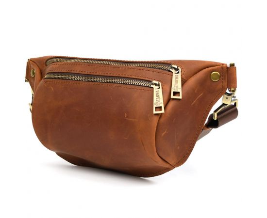 Придбати Напоясная сумка бананка в размере М TARWA RB-3105-3lx коньячная 3 отделения, image , характеристики, відгуки