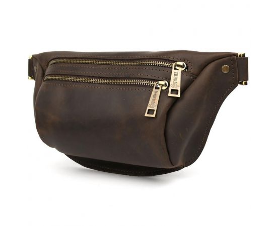Купить Напоясная сумка бананка в размере М TARWA RC-3105-2lx коричневая 2 отделения, фото , характеристики, отзывы