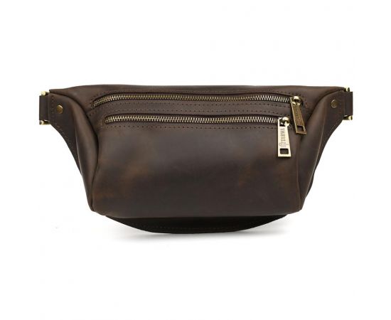 Купить Напоясная сумка бананка в размере М TARWA RC-3105-3lx коричневая 3 отделения, фото , изображение 3, характеристики, отзывы