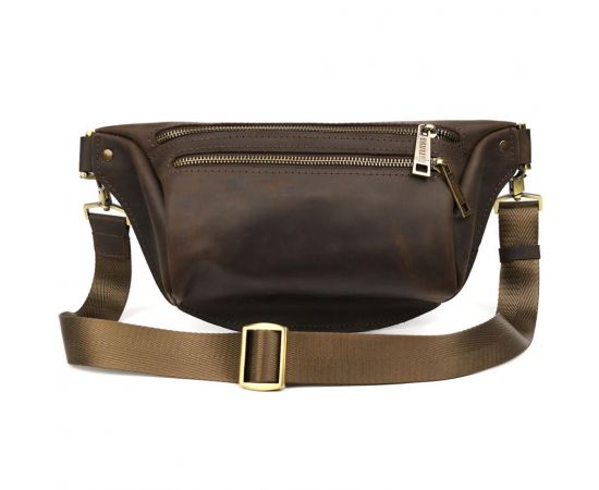 Купить Напоясная сумка бананка в размере М TARWA RC-3105-3lx коричневая 3 отделения, фото , изображение 5, характеристики, отзывы