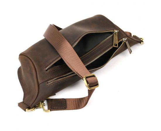 Купить Напоясная сумка бананка в размере L TARWA RC-3106-2lx коричневая 2 отделения, фото , изображение 2, характеристики, отзывы