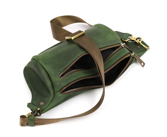 Придбати Напоясная сумка бананка в размере М TARWA RE-3105-3lx зеленая 3 отделения, image , зображення 2, характеристики, відгуки