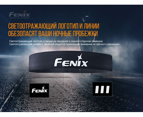 Купить Повязка на голову Fenix AFH-10 черная, фото , изображение 5, характеристики, отзывы