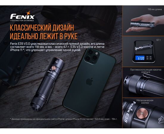 Купить Ручной фонарь Fenix E35 V3.0, фото , изображение 8, характеристики, отзывы