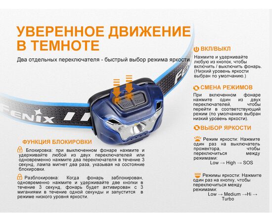 Придбати Ліхтар налобний Fenix HL18R чорний, image , зображення 8, характеристики, відгуки