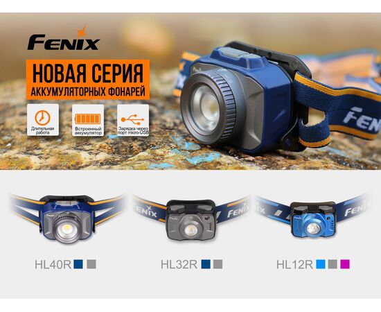 Купить Фонарь налобный дальность - 147 м  длина фоноря -  68 мм - Fenix HL40RGY, фото , изображение 9, характеристики, отзывы