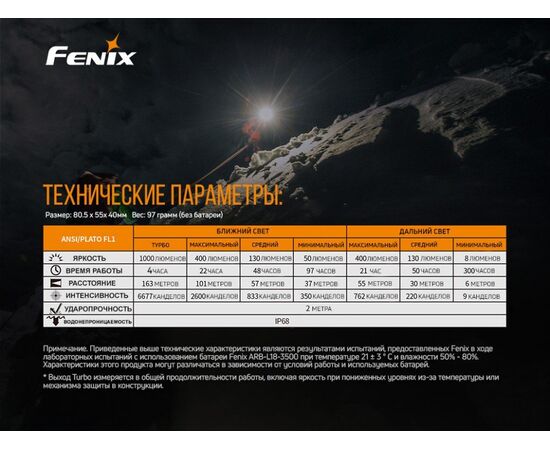 Придбати Ліхтар налобний Fenix HM65R + Ліхтар універсальний Fenix E-LITE, image , зображення 23, характеристики, відгуки