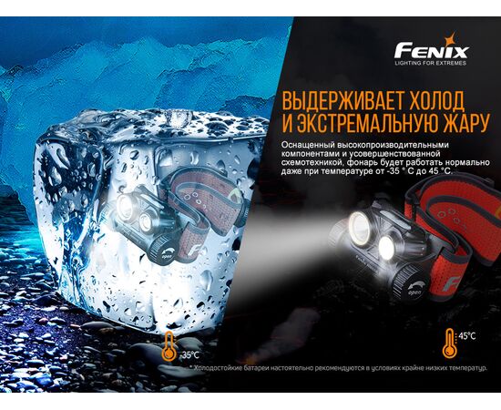 Купить Фонарь дальность - 170 м  длина фоноря -  80 мм - Fenix HM65RT, фото , изображение 17, характеристики, отзывы