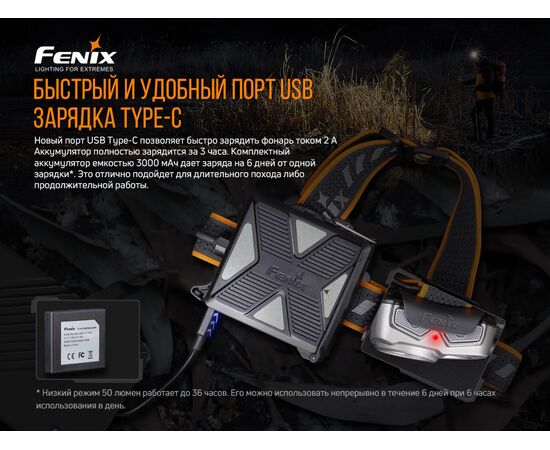 Придбати Ліхтар налобний Fenix HP16R, image , зображення 8, характеристики, відгуки